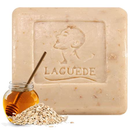 Jabón Natural Laguede Exfoliante de Avena y Miel 90g 4 piezas