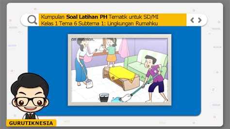 Download Soal Latihan Tematik Subtema 1 Lingkungan Rumahku Kelas 1 Sd