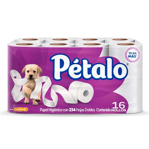 Papel Higiénico Pétalo Ultra Jumbo 16 Rollos 234 Hojas Dobles Soriana