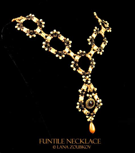 Funtile Necklace Beading Pattern And Tutorial Featuring Kheops Etsy