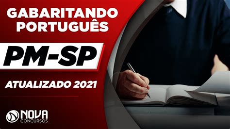 Concurso Pol Cia Militar Sp Gabaritando Portugu S Youtube