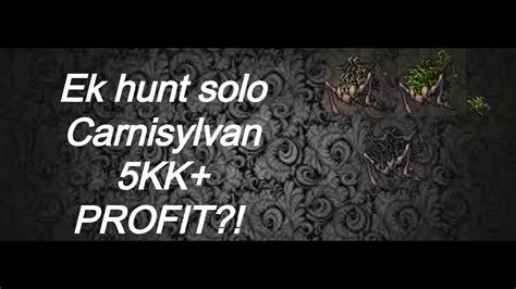 Tibia Ek Hunt Solo Carnisylvan Full Profit Summer Update Server