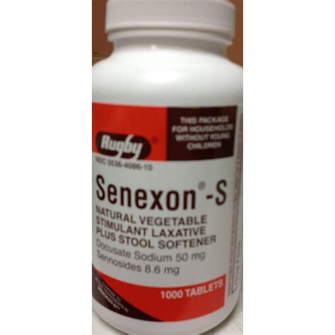 Senexon S Formerly Senna Lax Plus 8650mg 1000tb 1000 Count Tabs By