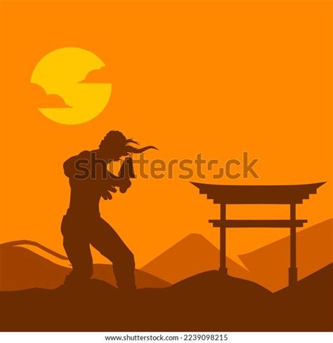 Samurai Japan Sword Knight Vector Logo Stock Vector Royalty Free