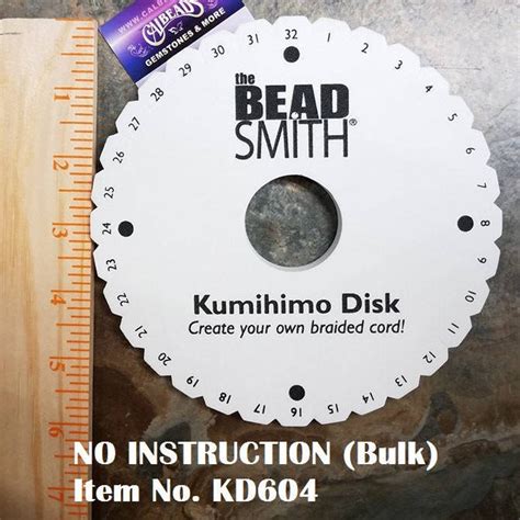 Beadsmith Kumihimo Disc Round Inches Mm Hole Inches Etsy