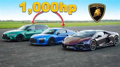 Crazy 1 000 HP BMW M3 Touring Vs Lamborghini Revuelto Vs Audi R8 Turbo