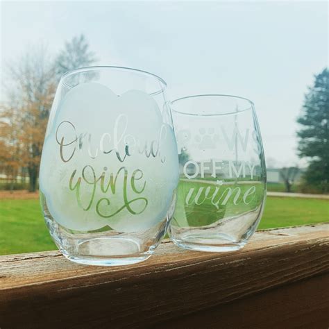 Custom Etched Wine Glasses Etsy