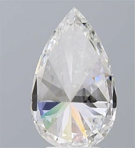 Ct E Vvs Pear Cut Lab Grown Diamond Igi Certified Cvd Type Ii A At