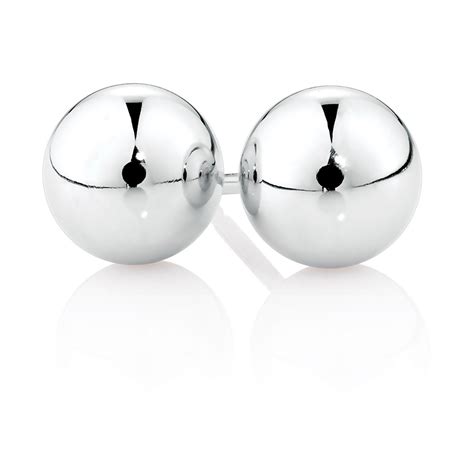 5mm Ball Stud Earrings In Sterling Silver