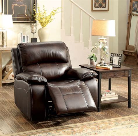 Furniture of America | CM6783BR Ruth Reclining Leather Sectional ...