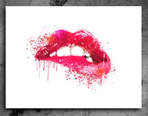 Art R Us Best Art Print Posters Toronto Pink Lips Watercolor Print