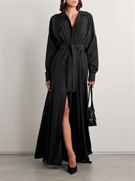 Norma Kamali Oversized Belted Poplin Gown Net A Porter