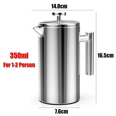 Cafetière Cafetière à pression française 350 1000ML en acier