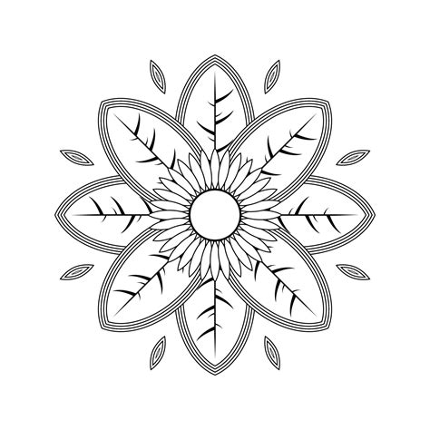 Creative vector design, Simple mandala flower for decorative or ...