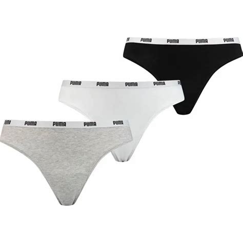 Pantaleta Boxer Bikini Interior Dama Blanco Negro Puma Modelo