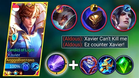 XAVIER Best Build To Counter Hero Aldous Top Global Xavier Angga