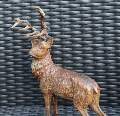 Sculpture cerf 24 cm Métal peint à froid Début du Catawiki