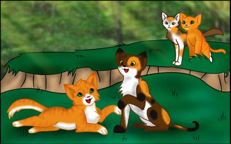 Firestar Spottedleaf and kits by SilverToraGe on DeviantArt