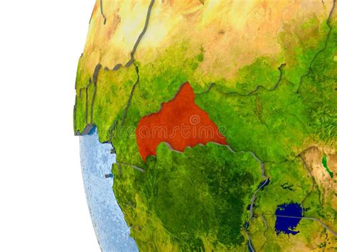 Frica Central En Mapa Pol Tico De La Tierra Del Planeta Stock De