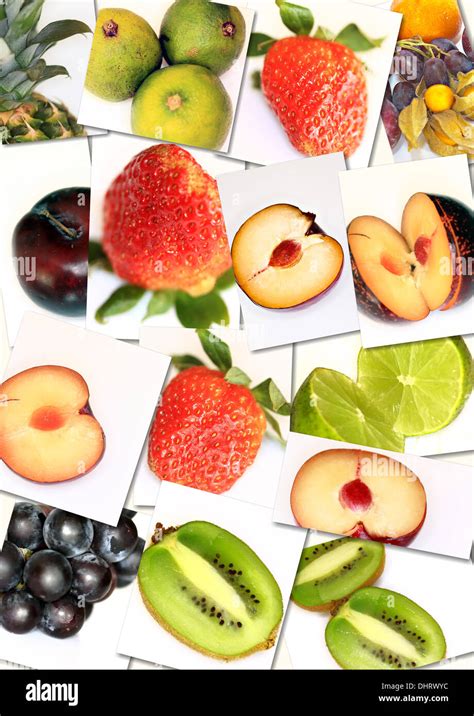 Fresh Fruits Collage Stock Photo Alamy