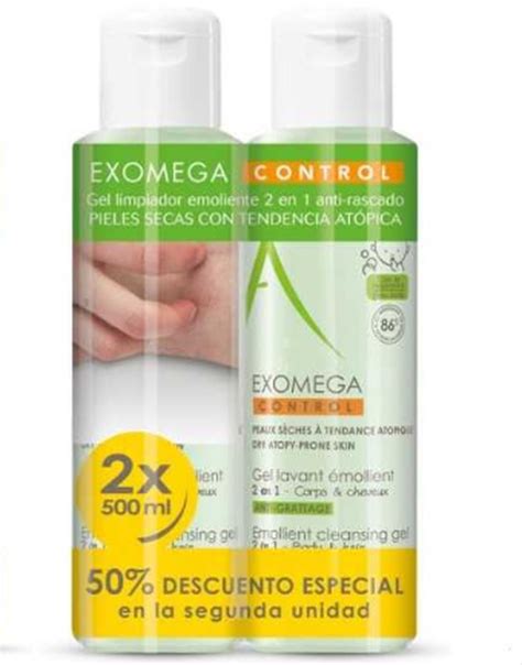 A Derma Exomega Pack Gel Limpiador Emoliente 2x500ml Farmacia Núria Pau