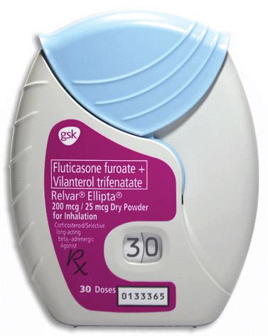 RELVAR ELLIPTA Fluticasone Furoate Vilanterol Trifenatate 200mcg