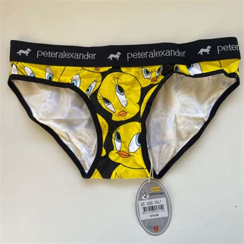 Rare Peter Alexander Black Looney Tunes Lingerie Set Brief And Bra Size S S