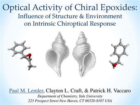 Optical Activity Of Chiral Epoxides Influence Of Structure