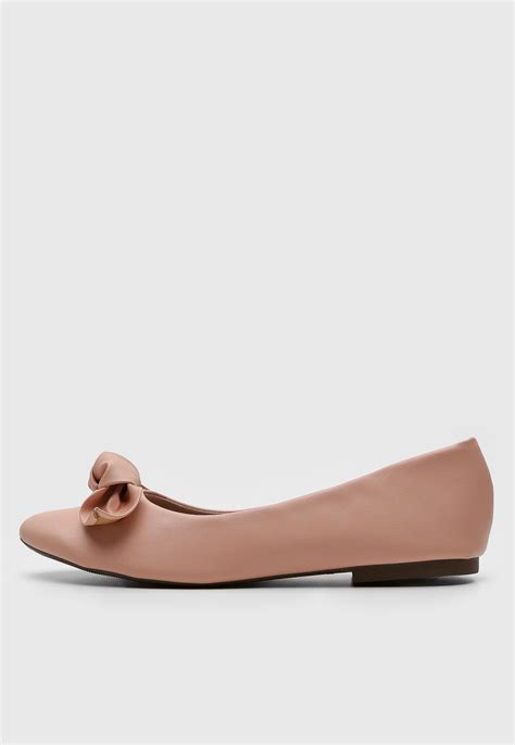 Sapatilha FiveBlu Laço Nude Compre Agora Dafiti Brasil