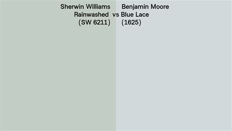 Sherwin Williams Rainwashed SW 6211 Vs Benjamin Moore Blue Lace 1625