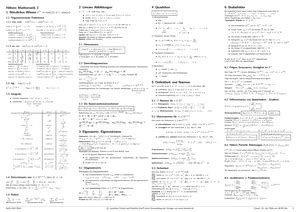 HM1 SS21 Klausur Höhere Mathematik 2 Studocu