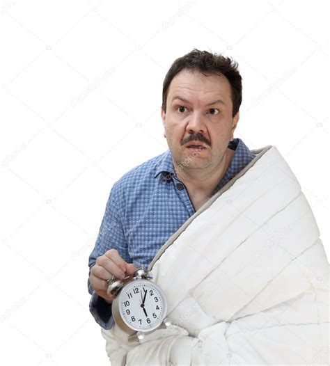 Overslept Male With Clock Stock Photo By ©choocha69 127381042