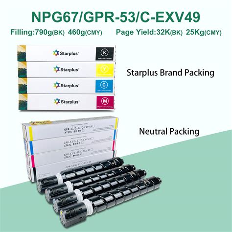 Original Quality Copier Toner Cartridges Npg 71 67 83 Gpr 53 55 61 C