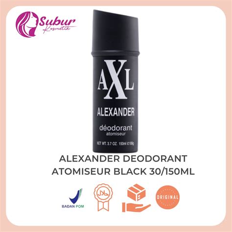 Jual AXL Alexander Deodorant Atomiseur Black 30ml 150ml PENGIRIMAN