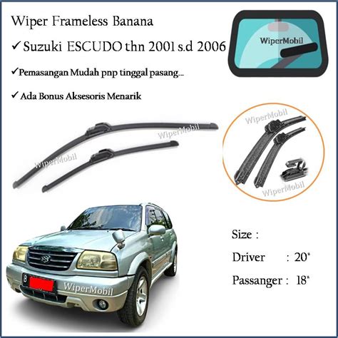 Jual Wiper Frameless Mobil Suzuki Escudo