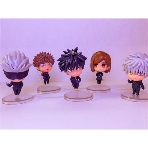 Minifiguras Jujutsu Kaisen Yuji Itadori Megumi Fushiguro Nobara