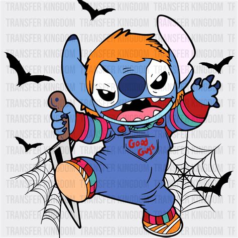 Disney Stitch Halloween Chucky Design Dtf Heat Transfer In