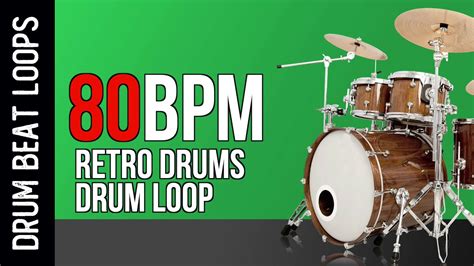 80 BPM RETRO DRUM LOOP DRUM LOOPS For PRACTICE YouTube