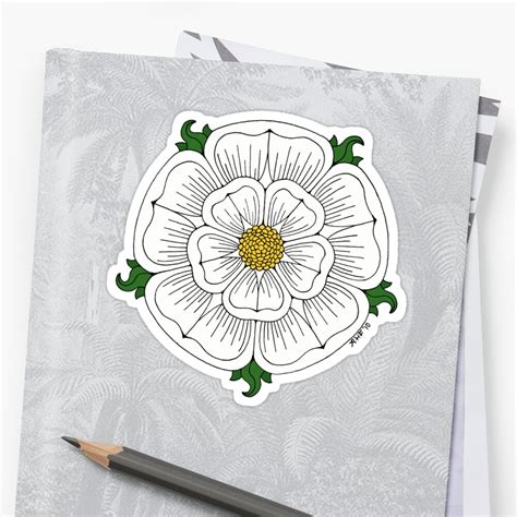 "White Rose of York" Stickers by Richard Fay | Redbubble