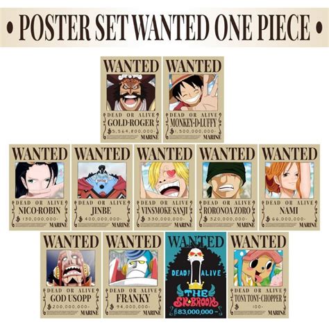 Jual POSTER ONE PIECE CREW MUGIWARA SET After Time Skip 10PCS