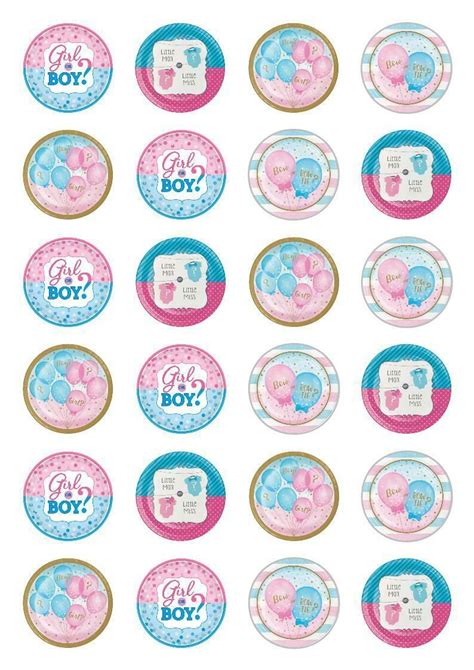 Gender Reveal Cupcakes Gender Reveal Decorations Baby Shower Gender