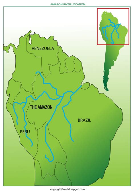 Where Is Amazon River Map Located On Map Labeled