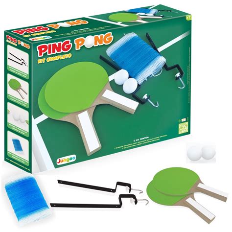 Kit Raquete Bolinha Suporte Rede T Nis Mesa Ping Pong Junges