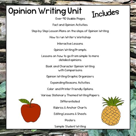 Second Grade Opinion Writing Prompts