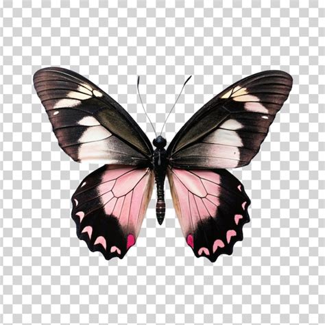 Premium PSD Butterfly With Pink Wings On Transparent Background