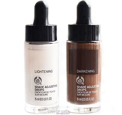 The Body Shop Foundation Shade Adjusting Drops Review And Swatches