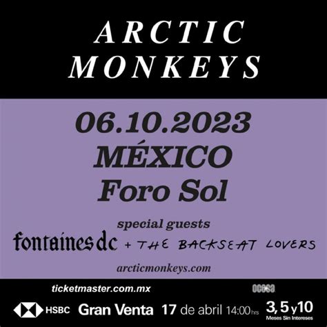 Arctic Monkeys En El Foro Sol Precio De Boletos Y Fecha De Su