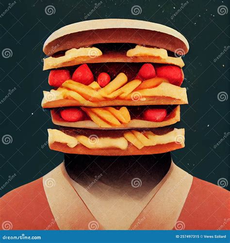 Fast Food Trap And Being Trapped By Unhealthy Junkfood As Hamburgers