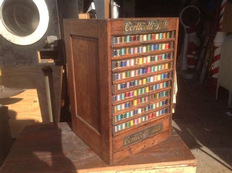 Antique Oak General Store Spool Cabinet Obnoxious Antiques