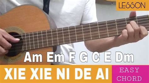 Xie Xie Ni De Ai Andy Lau Easy Chord Fingerstyle Guitar